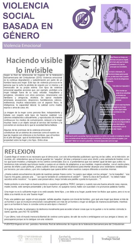 Violencia Emocional Haciendo visible lo invisible REFLEXION Cuando llega el verano no es necesario que el clima avise, con solo el bombardeo publicitario.