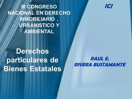 Derechos particulares de Bienes Estatales