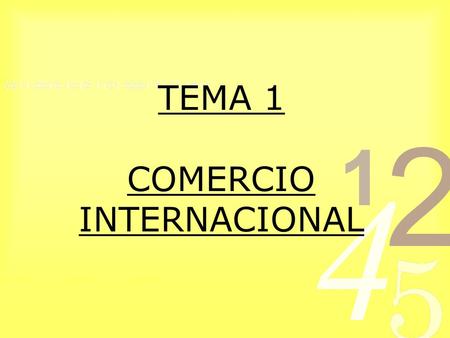 COMERCIO INTERNACIONAL