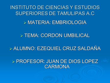 INSTITUTO DE CIENCIAS Y ESTUDIOS SUPERIORES DE TAMULIPAS A.C