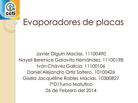 Evaporadores de placas