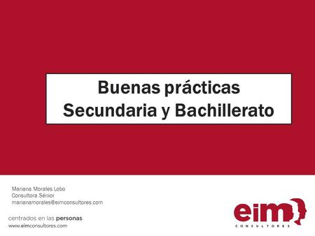 Buenas prácticas Secundaria y Bachillerato