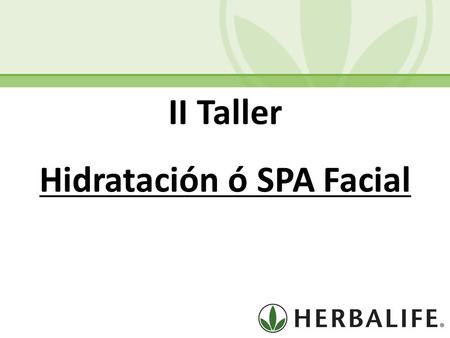 Hidratación ó SPA Facial