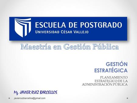 Maestría en Gestión Pública