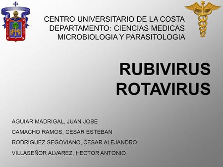 RUBIVIRUS ROTAVIRUS CENTRO UNIVERSITARIO DE LA COSTA