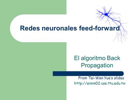 Redes neuronales feed-forward