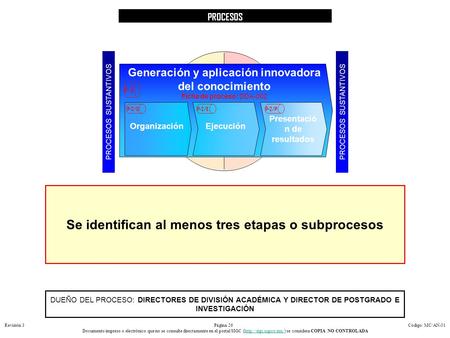 Se identifican al menos tres etapas o subprocesos