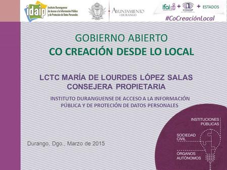CO CREACIÓN DESDE LO LOCAL