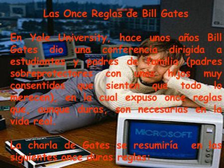 Las Once Reglas de Bill Gates