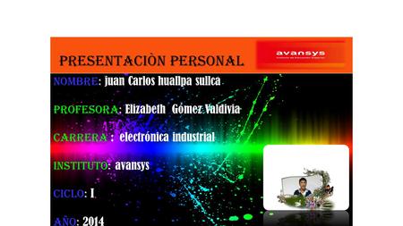 PRESENTACIÒN personal