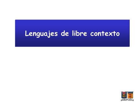 Lenguajes de libre contexto