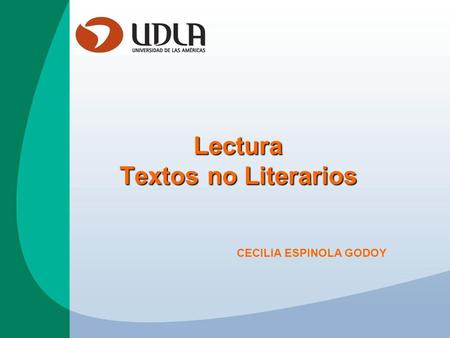 Lectura Textos no Literarios