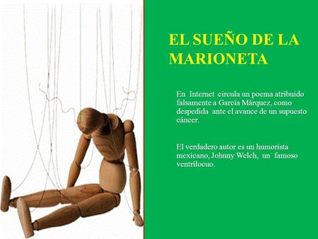EL SUEÑO DE LA MARIONETA