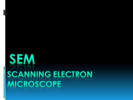 Scanning Electron Microscope