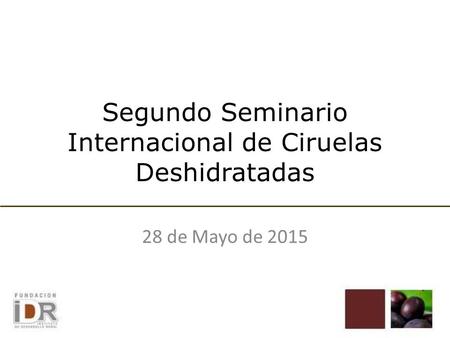 Segundo Seminario Internacional de Ciruelas Deshidratadas 28 de Mayo de 2015.
