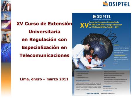 XV Curso de Extensión Universitaria