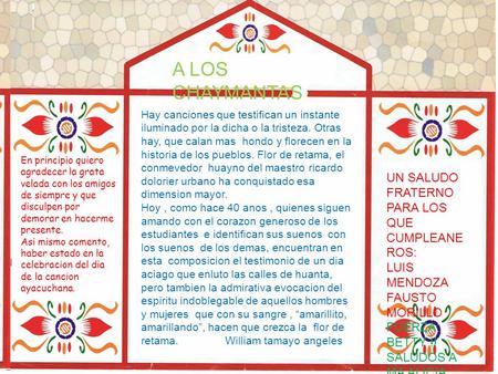 En principio quiero agradecer la grata velada con los amigos de siempre y que disculpen por demorar en hacerme presente. Asi mismo comento, haber estado.
