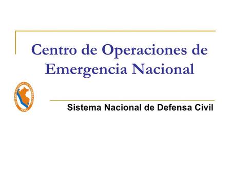 Centro de Operaciones de Emergencia Nacional