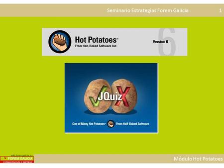 Seminario Estrategias Forem Galicia 1 Módulo Hot Potatoes.