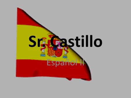 Sr. Castillo Español II.