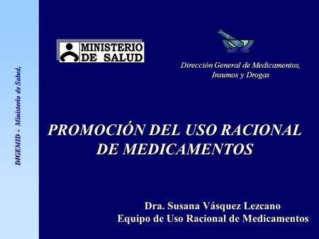PROMOCIÓN DEL USO RACIONAL DE MEDICAMENTOS