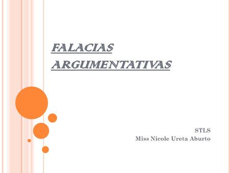 FALACIAS ARGUMENTATIVAS