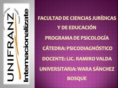 FACULTAD DE CIENCIAS JURÍDICAS Y DE EDUCACIÓN