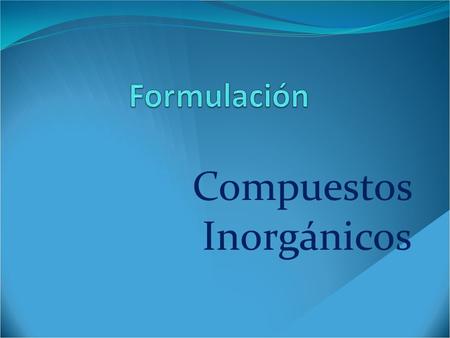 Compuestos Inorgánicos