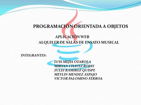 PROGRAMACIÓN ORIENTADA A OBJETOS