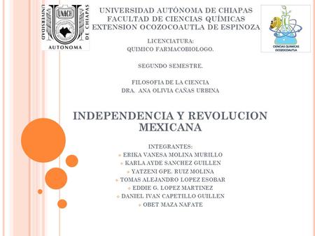 INDEPENDENCIA Y REVOLUCION MEXICANA