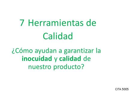 7 Herramientas de Calidad