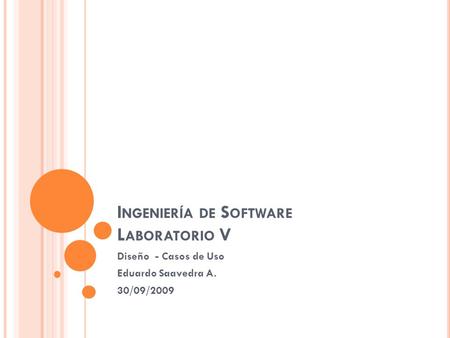 Ingeniería de Software Laboratorio V