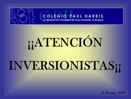 ¡¡ATENCIÓN INVERSIONISTAS¡¡ El Bosque - 2008. ¡¡ TENEMOS A SU DISPOSICIÓN ¡¡