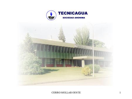 CERRO MOLLAR OESTE1. 2 Cuenca: Neuquina Submendocina Provincia: Mendoza Empresa Operadora : Tecnicagua S.A. Empresa Concesionaria: Tecnicagua S.A. %100.