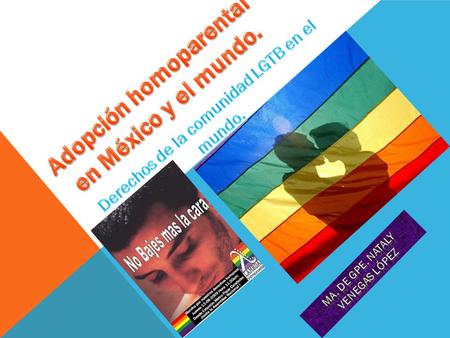 La adopción homoparental es la adopción de un niño por parte de una persona o una pareja de personas homosexuales, formándose una familia homoparental.