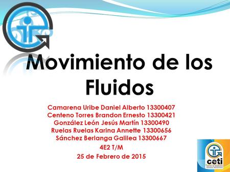 Movimiento de los Fluidos