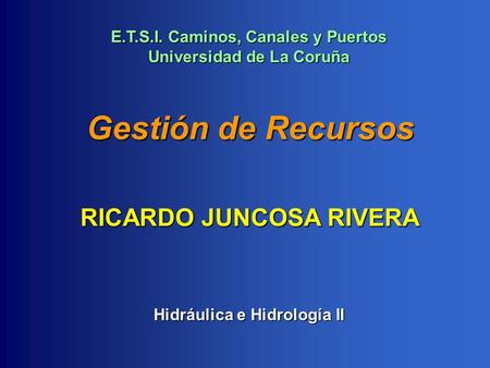 Gestión de Recursos RICARDO JUNCOSA RIVERA