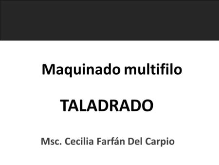 Msc. Cecilia Farfán Del Carpio
