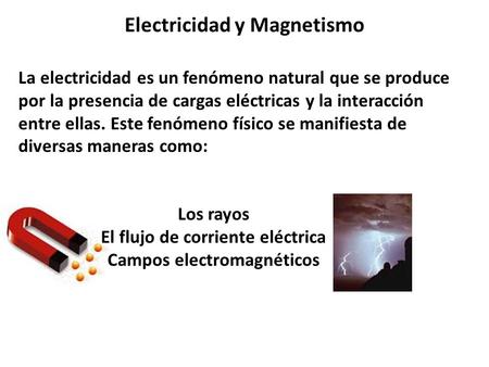 Electricidad y Magnetismo