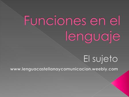 Funciones en el lenguaje
