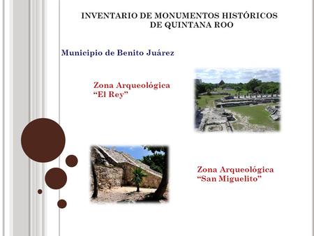 INVENTARIO DE MONUMENTOS HISTÓRICOS