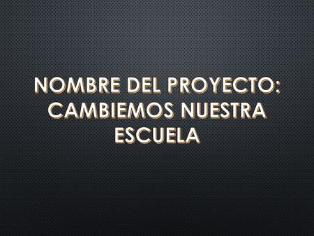 1. Se analizo las problemáticas que existen en la escuela. 3. Se detectaron los problemas y necesidades de la escuela. 2. Se registraron los problemas.