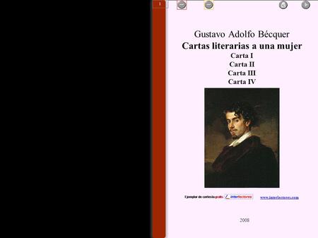 Gustavo Adolfo Bécquer Cartas literarias a una mujer