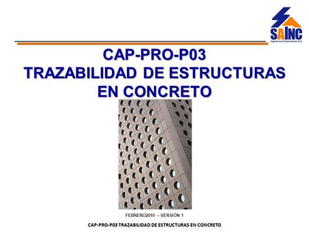 TRAZABILIDAD DE ESTRUCTURAS EN CONCRETO