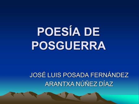JOSÉ LUIS POSADA FERNÁNDEZ ARANTXA NÚÑEZ DÍAZ