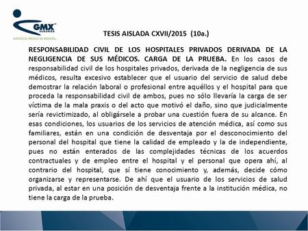 TESIS AISLADA CXVII/2015  (10a.)