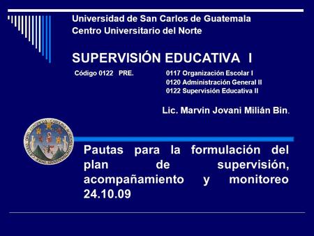 SUPERVISIÓN EDUCATIVA I