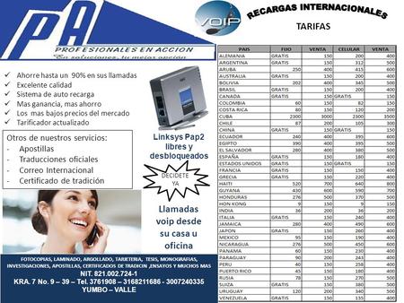 FOTOCOPIAS, LAMINADO, ARGOLLADO, TARJETERIA, TESIS, MONOGRAFIAS, INVESTIGACIONES, APOSTILLAS, CERTIFICADOS DE TRADICIN,ENSAYOS Y MUCHOS MAS NIT. 821.002.724-1.