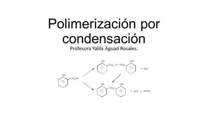 Polimerización por condensación
