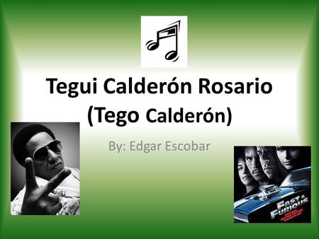 Tegui Calderón Rosario (Tego Calderón) By: Edgar Escobar.